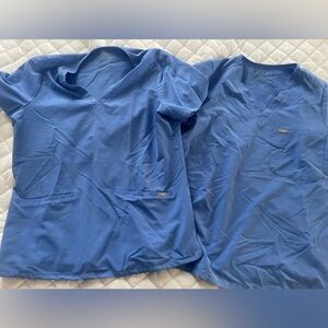 Figs scrub tops x2. Women’s M/ceil blue